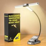 Glocusent Tri-Head Book Light $13.59 + Delivery ($0 with Prime/ $59 Spend) @ Glocusent Store via Amazon AU