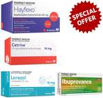 70x Hayfexo 180mg, 70x Cetrine, 70x Loratadine & Bonus 24x Ibuprovance $30.99 Delivered @ PharmacySavings