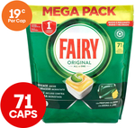 Fairy All in One Dishwashing Capsules Lemon 71pk $8.10, Finish Classic Dishwashing Tabs 90pk $8.64 + Del ($0 OnePass) @ Catch