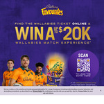 Win a Wallabies match experience for 4 worth up to $20000 from Cadbury Favourites [Purchase] [Woolworths]