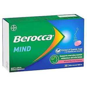 [Backorder] Berocca Mind Mixed Berry Flavour 20 Tablets $7 ($6.30 S&S - Exp) + Delivery ($0 with Prime/ $59 Spend) @ Amazon AU