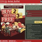 [MELB] China Bar Buffet - LUNCH & DINNER SPECIAL Buy 2 Receive 3rd FREE [Cash Transactions ONLY]