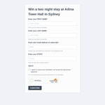 Win a Two Night Stay at Adina Apartment Hotel Sydney Town Hall (Worth $2000) from Truly Aus