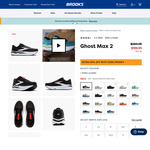 Brooks Ghost Max 2 or Brooks Ghost 16 Running Shoes $159.96 Delivered @ Brooks Running