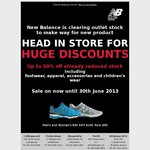 New Balance Outlets Upto 50% off Everything