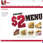 KFC $2 Streetwise Menu Back for a Limited Time