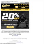 Eastbay 20% off Orders, No Minimum Spend - Shipping 28% of Order Min $39.99