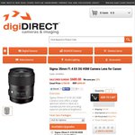 Sigma 35mm F1.4 EX DG HSM Camera Lens for Canon $689 + Pickup $0 [MEL/SYD/BNE] @ digiDIRECT