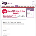 Win 1 of 10 Reid Cycles Bicycles or $300 Voucher from Reid Cycles