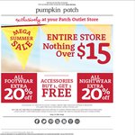 Pumpkin Patch Nothing over $15 Deal