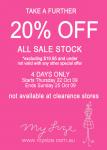 20% off Sale Stock at My Size