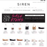 Additional 20% off Sale Items @ Siren Shoes
