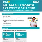 Optus Student Offer - Free $50 / $100 Gift Voucher When Purchasing Sim Only or 24 Month Contract