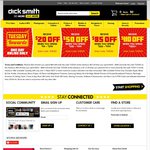 Dick Smith - $20 off $99-$299, $50 off $300-$499, $85 off $500-$999 & $110 off $1000+