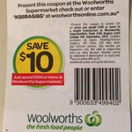 Woolworths - $10 off When You Spend $100+ (August 24 - September 6)