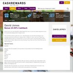 10% Cashback at David Jones (Was 7%) from CashRewards