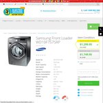 Samsung Front Loader Dryer Combo with Wi-Fi WD10F7S7SRP $1299.95 @ Electro Seconds 