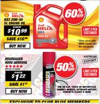 50% off Degreaser $1.22, 60% off Shell Helix 20w50 $10.99 @ SuperCheap Auto (Sat & Sun)