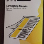 Dick Smith 50 Pack Business Card Laminating Sleeves $0.50 [Phoenix WA, Likely Nationwide]
