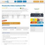 $25 Cashback at Woolworths Online (Min Spend $120 - New Customers Only) via PricePal