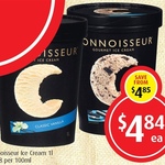 [50% off] Connoisseur Ice Cream 1L $4.84 @ FoodWorks