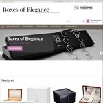 $20 off All Products at Boxes of Elegance - Jewellery Box, Watch Box and Cufflink Box Store