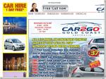 Car Hire in Gold Coast from $29/Day, Insurance $9.5/Day, Free GPS Hire and Free Baby Seat Hire