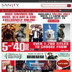 Online Sale @ Sanity 1200 Blu-Ray Titles @ 5 for $40, 250 Blu-Ray Titles @ 5 for $50 (Free Pickup NSW or +$4.95 Postage)