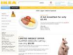 IKEA Logan (QLD) Hot Breakfast for $1.95