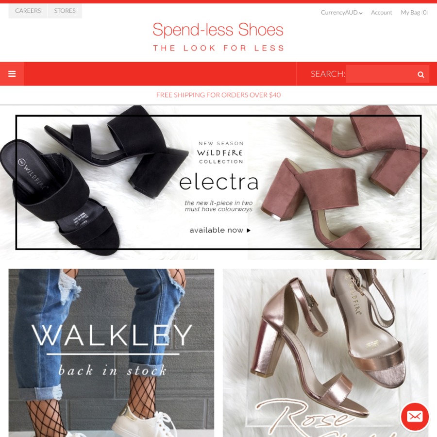 spendless shoes afterpay in store
