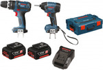 Bosch Professional Hammer Drill & Impact Driver, 2 x 3Ah Batteries, Case - $305 (-7% CR) Delivered @ BlackwoodsXpress