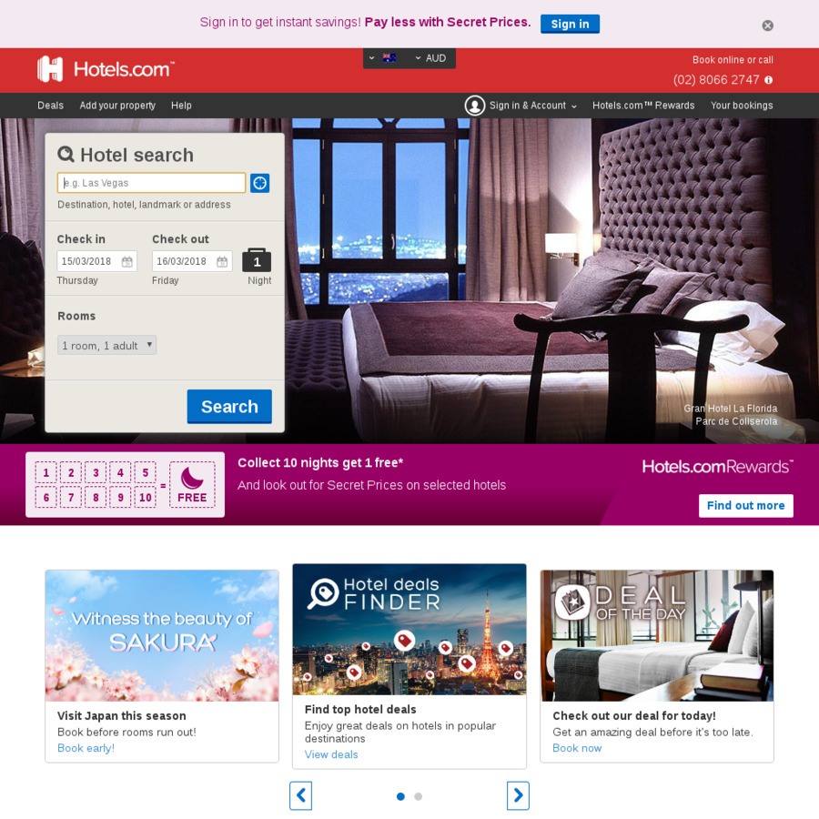 Hotels.com - 10% off Selected Hotel Bookings - OzBargain