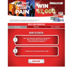 Win 1 of 10 $1,000 VISA Gift Cards from Dencorub [With Purchase]
