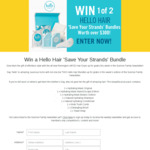 Win 1 of 2 Hello Hair 'Save Your Strands' Bundles Worth $150 from Seven Network
