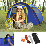 Portable 3-4person Pop Up Dome Tent Bag+Stake Camping Hiking Fishing Outdoor $9.99 Shipped @ globalshoppingnow eBay