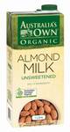 ½ Price Australia’s Own Organic Almond Milk & Coconut Milk 1L  $1.40 @ Woolworths