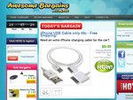 iPhone/iPod USB Recharge Cable. Only 49c with Free Shipping. 24hr Special