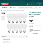 Click 9W Cool White A60 ES LED Globe - 10 Pack $10 (Was $15) @ Bunnings