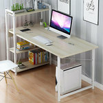 Computer Desk with 4 Tier Bookshelf 90cm White or Black - AU Stock $39.99 US (~$61.92 AU) Delivered @ Banggood