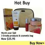 Champagne Melon Treats, 3 Pdts & Cosmetics Bag. Worth $60, Now $25.95. Flat rate shipping $6.95