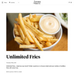 Unlimited Fries When You Pre Purchase Voucher for Parma or House Steak ($20/ $25 + $1 Booking Fee) @ Australian Venue Co