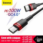 Baseus 0.5m PD 60W Type-C to Type-C Cable US$1.91 (~A$2.71) + More @ BASEUS Official Store AliExpress