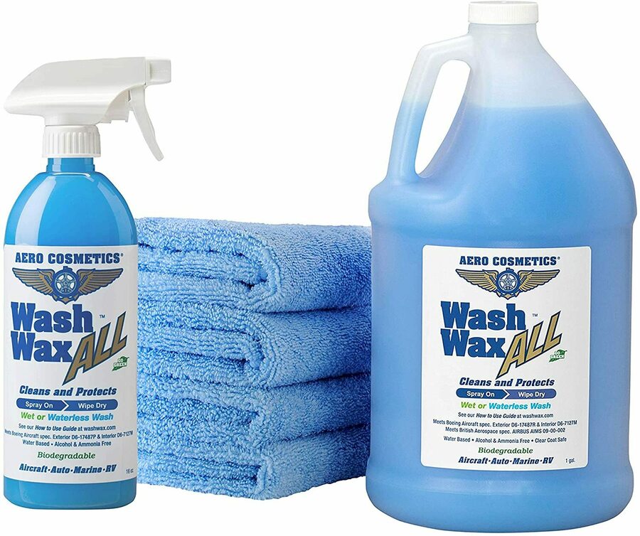 Aero Cosmetics Wash Wax All - Wet or Waterless Car Wash Kit (4.25L + 4  Microfibre Towels) $37.95 + Post ($0 Prime/$39+) @  - OzBargain