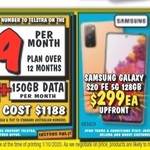 Samsung Galaxy S20 FE 5G 128GB $0 / $299 Upfront on Telstra $99/$69 P/M 12M Contract (New / Port-In Customers) @ JB Hi-Fi