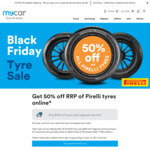 50% off Pirelli Tyres at Mycar