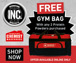 Free Gym Bag with Any 2 INC. Protein Powder Purchases @ Chemist Warehouse (Online Only)