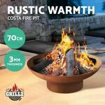 Grillz Firepit Rust 70cm $99.90 (Was $139.90) Delivered @ Ozplaza Living eBay