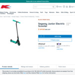 Segway Junior Electric Scooter $149 (Normally $199) Delivered ($0 C&C/ in-Store) @ Kmart (Excludes NT)