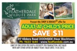 (Sydney) Featherdale Wildlife Park Adult at Childrens Price $15