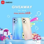 Win 1 of 10 Umidigi A13 Pro Smartphones from Umidigi